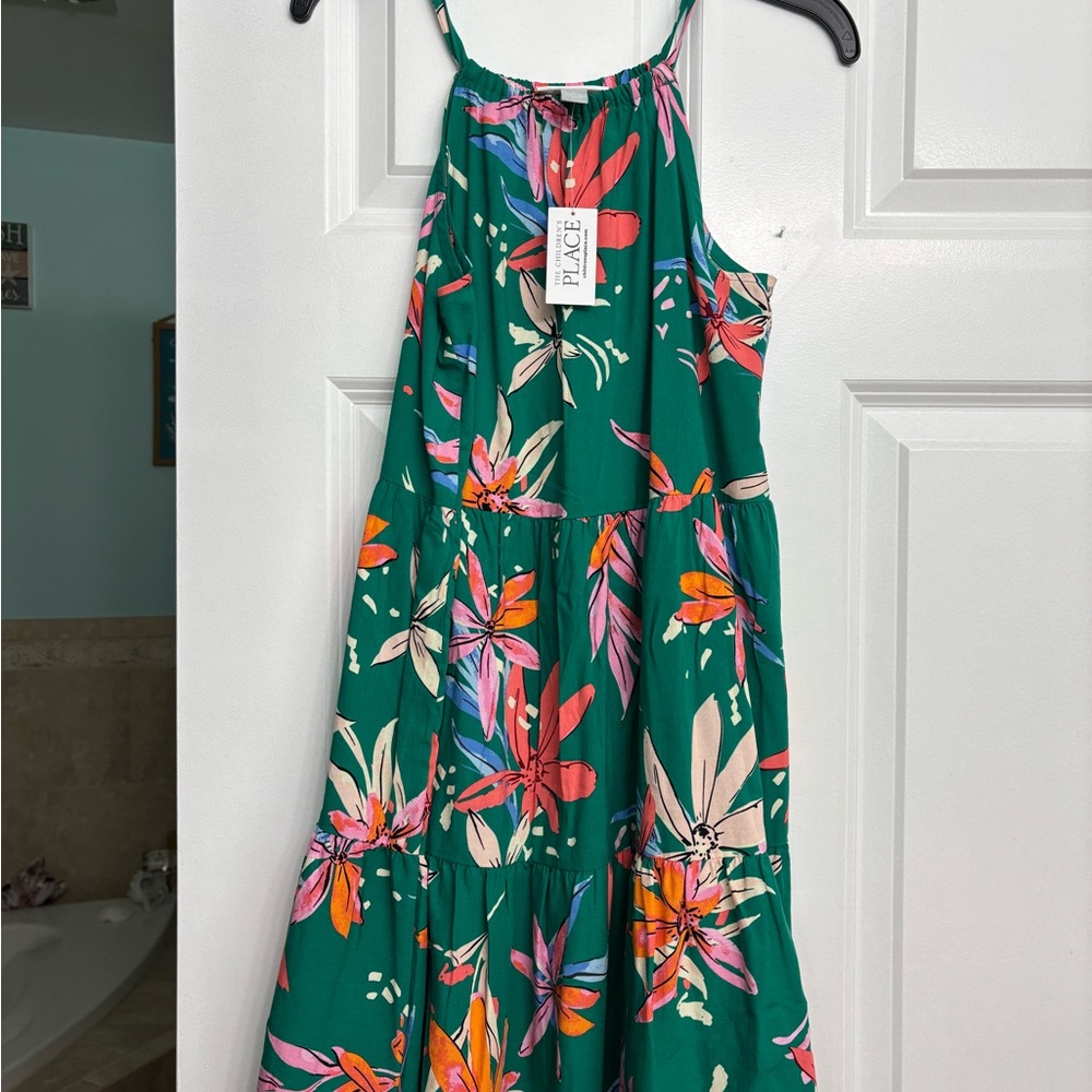 The Children's Place Green Floral Dress